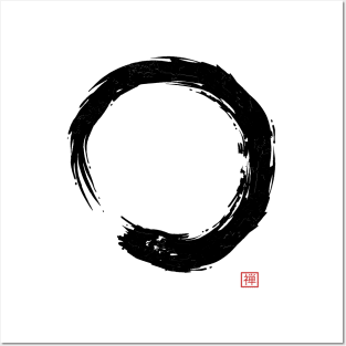 Calligraphy Enso Circle Zen Buddhism Posters and Art